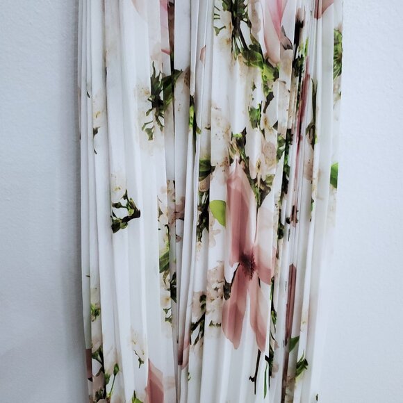 Ted Baker Harmony Fine Pleat Floral Maxi Dress Size 4 - Picture 7 of 16
